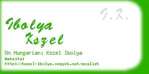 ibolya kszel business card